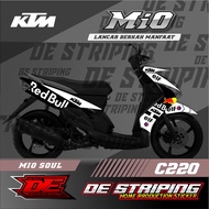 Redbull Ktm! Striping stiker Motor MIO Soul (C220) stiker Motor sticker Variasi Racing Semi Full Ker