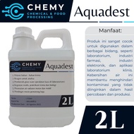 Aquadest 2 Liter - Aquadest Distilled Water - Pure Water - Air Suling 