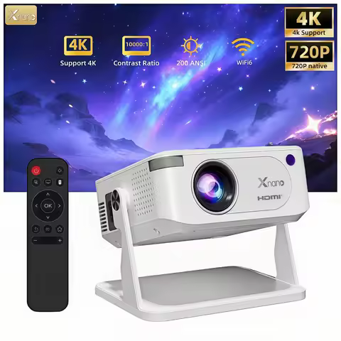 XNANO Android 11 Mini Projector with Wi-Fi 6, BT 5.0, 720p Native Resolution, 4K Support, Keystone C
