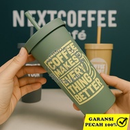 ECHNOPLAST Nextcoffee Straw Tumbler 800 ml – Botol Minum Food-Grade & Anti Bocor – Sedotan Praktis