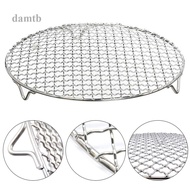 DTB Round Stainless Steel BBQ Grill Roast Mesh Net Non-stick Barbecue Baking Pan