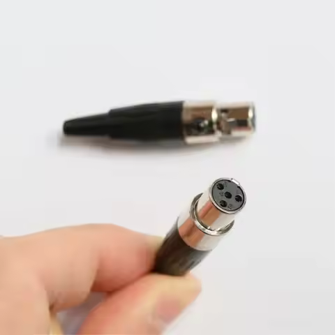【On sale】5Pcs TA4F Mini XLR 4Pin Female Connector for Shure EV MiPro DIY Audio Mic Repair Kit Black