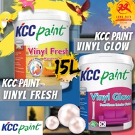 KCC Paint Vinyl Fresh Vinyl Glow (WHITE/COLOUR) 15L (Song Fatt) Matt/Sheen/Pearl Glo/Easy Clean/Sati