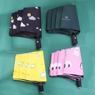 Payung Automatik Hujan Cerah dan Hujan Dwi-Guna Lipatan Payung Matahari Payung Perlindungan Matahari