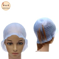 Silicone Hair Styling Coloring Cap + Hook Needle Color Dye Highlighting Dye Cap MY