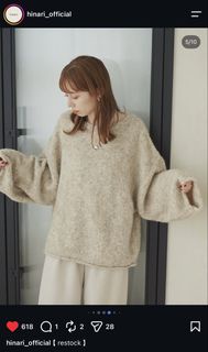 日牌hinari 米色冷衫