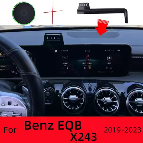 10.25" Screen Fixed Base Car Phone Holder For Mercedes Benz EQA EQB X243 2019-2025 Charging Magnetic