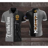 Tau Gamma Phi 57th commemorative lapel T-shirt: "Live and Let Live", polyester blend, customizable. 