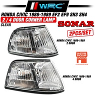 Sonar Honda Civic 1988 - 1989 EF2 EF9 SH3 SH4 2 / 4 Door Corner Lamp ( Clear )