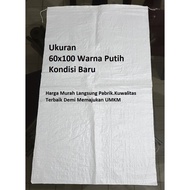 Karung Plastik Baru uk 60 x 100 Putih - Karung Padi Putih - Kantong Plastik Putih / Bagor Putih