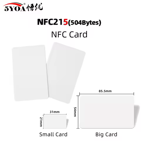 5YOA 10/50/100pcs NFC Ntag215 Card 13.56MHz 215 RFID Ultralight mini Cards PVC NFC215 TagMo Waterpro