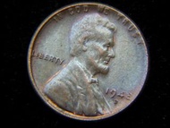 銅幣-United States-1948年美國林肯總統(Lincoln)像麥穗壹仙(Cent)銅幣(D標記)