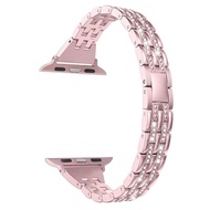 苹果手表表带watchband适用AppleWatchS10苹果手表带iWatch9876543小蛮腰满闪钻金属表带26.7.15