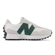 New Balance 327 Women’s Sneakers White Leather W/Green Emblem WS327DC รองเท้าผ้าใบชาย
