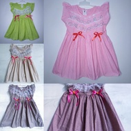 Ratu 034 Children's DRESS 1 2 3 Years ️ Lace DRESS ️ REAL PIC ️ PREMIUM Cute Lace Girls Dresses