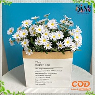 Bunga daisy / Desi monstera cabang 7 - Bunga plastik palsu - artificial dekorasi termurah -  bunga M