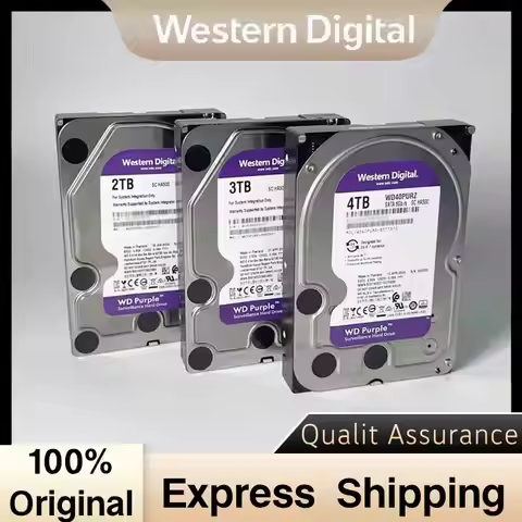 WD Purple 4TB 1TB 2TB 3TB 6TSurveillance Internal Hard Drive Disk 3.5" 64MCache SATA III 6Gb/s HDD H