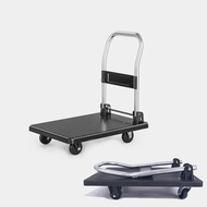 Thickened silent flatbed household folding trolley, transport trolley, convenient cargo trolley, exp