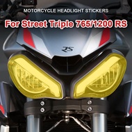 Clear Motorcycle Head Light Stickers Headlight Decals Accessories For Street Triple 765 RS 765RS Spe