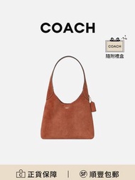 COACH Brooklyn 28半月包手挽袋粘土色牛皮復古輕盈大容量[平行進口]