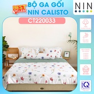 NEW 2024 Set of 3,4 Piece cotton sheets, pillowcases NIN Calisto CT220033 1m2, 1m4, 1m6, 1m8 covered