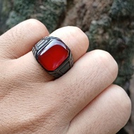 Red baron agate ring box natural
