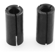 2pcs 1/2" hingga 1/4" Penyesuai Collet Router Alat Pengurang Shank Bit Collet Hitam Penyesuai Alat R