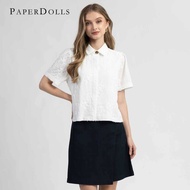 Paperdolls Amelia Short Sleeve Collared Top Blouse Women Casual Blouse