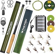 THKFISH Tenkara Fly Fishing Rod Kit 24T Carbon Fiber Telescopic Fly Fishing Combo Kit with Carrying 