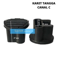 Light Steel Stair Foot Rubber Canal C 35x45 mm Rabbit