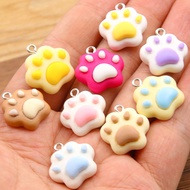 [ZM] DIY Handmade 20 * 22mm Cute Cat Paw Bear Animal Necklace Bracelet Accessories Decoration Pendan