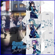 BanG Dream Its MyGO Rinko Shirokane Sayo Hikawa Yukina Minato Cosplay cloth summer T-shirt Anime Short Sleeve Top 2