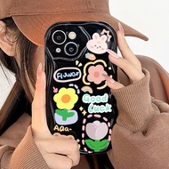 ดอกไม้สวย ขอบโค้ง กันกระแทก เคส For VIVO Y36 Y35 Y51 Y17 Y15 Y12 Y11 2019 Y20 Y20A Y12A Y20i Y21 Y15S Y15A Y50 Y30 Y75 Y55 Y33S Y16 Y56 Y31 Y21A Y21G Phone Case เคสโทรศัพท์มือถือTpu