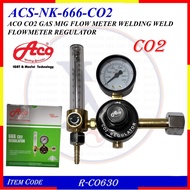 (ACS-NK-666-CO2) ACO CO2 GAS MIG FLOW METER WELDING WELD FLOWMETER REGULATOR - R-CO630 ACO 666 CO2