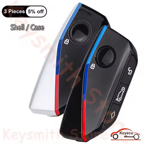 KEYECU 3+1 4 Buttons Case for BMW i7 X7 G07 LCI iX I20 X1 U11 7 Series G70 G09 XM U06 G81 M3 Auto Sm