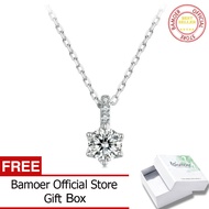 BAMOER สร้อยคอจี้เพชรโมอิส VVS1 D สีสำหรับผู้หญิงงานหมั้นงานแต่งงาน925เงินสเตอร์ลิงงานหมั้น MSN025เค