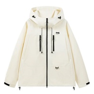 Jeep เสื้อแจ็กเก็ตกางเสื้อกันลมแบบบางมีฮู้ดกันน้ำกลางแจ้ง