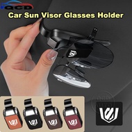 Toyota Alphard Universal Car Sun Visor Glasses Holder Multifunctional Leather Sunglasses Clip For To