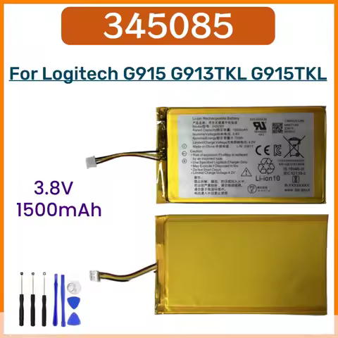 New 345085 High Quality Battery For Logitech G915 G913TKL G915TKL Keyboard Battery +Free Tools
