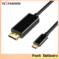 Yesfashion USB C To DisplayPort Cable Adapter High Resolution 4K 60Hz Connector For Desktop Laptop Projector Monitor 1.8M