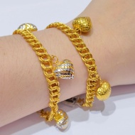 375 GOLD COCO LOVE HANGING BRACELET