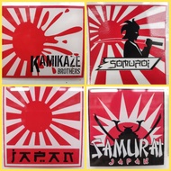 Sticker cermin kereta japan jepun samurai japan kamikaze brother jepun made in japan car accessories