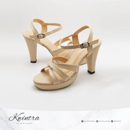 Avitra D-22 4-Inch High Heels With Front Support 1.5 Inches Wedding Shoes Cream Color Chubby Feet +1