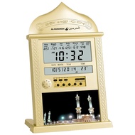 (YOWK) Azan Clock Athan Prayer Clock Automatic Azan Wall Prayer Clock Islamic Muslim