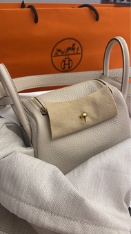 Hermes mini Lindy II craie 奶昔白