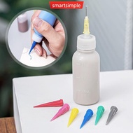 SMARTSIMPLE 50ml Pottery Mud Painting Bottle with Nozzle Set Squeeze Mud Bottle DIY Pottery Ceramic 