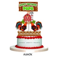 ✤✸❡SABONG / MANOK CAKE TOPPER PERSONALIZED