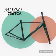 Frame Roadbike Alloy Mosso 736TCA Rangka Sepeda Road Bike 700c Mosso 736 TCA Fork Carbon