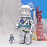 Violent Bear Bearbrick Astronaut Astronaut 100%+400% Tide Play Ornaments Hand-Made Model Doll Gift