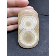 D7950 Natural Thai Dragon Palace Relic Raw Ore Jade White Eye-Catching No Matter Card Pendant Hole